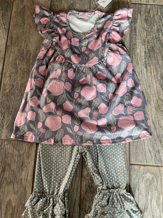 pete & lucy floral capri set size 5