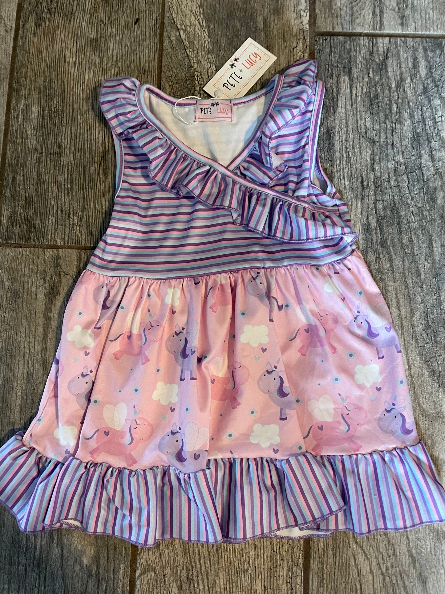 Pete & Lucy purple unicorn dress