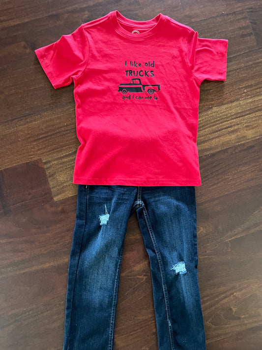 Trucks shirt with denim pants size 6