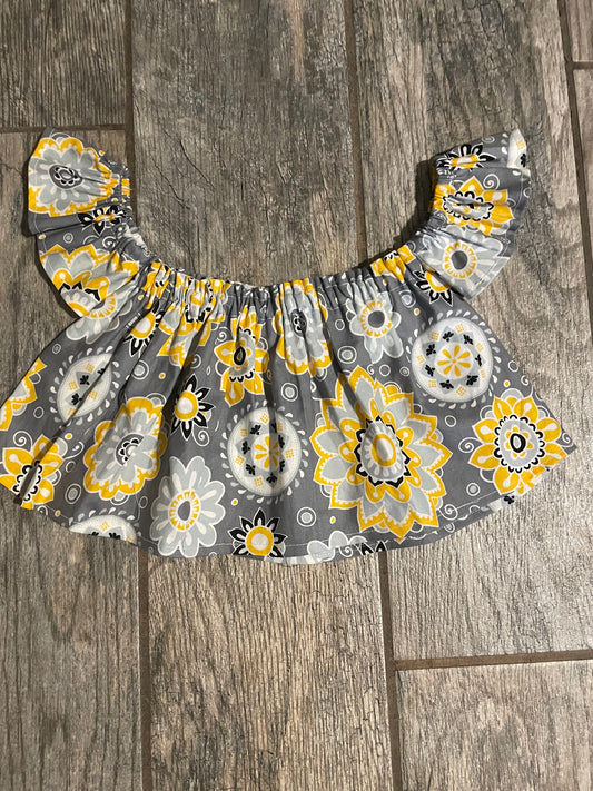 6-9 months ruffle crop top