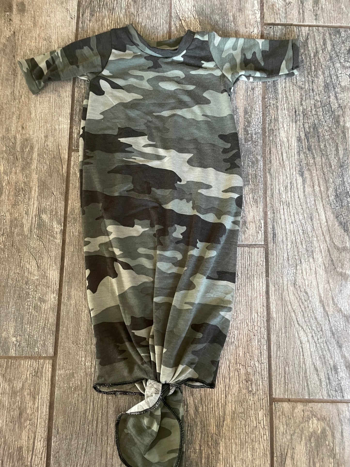 newborn camo gown